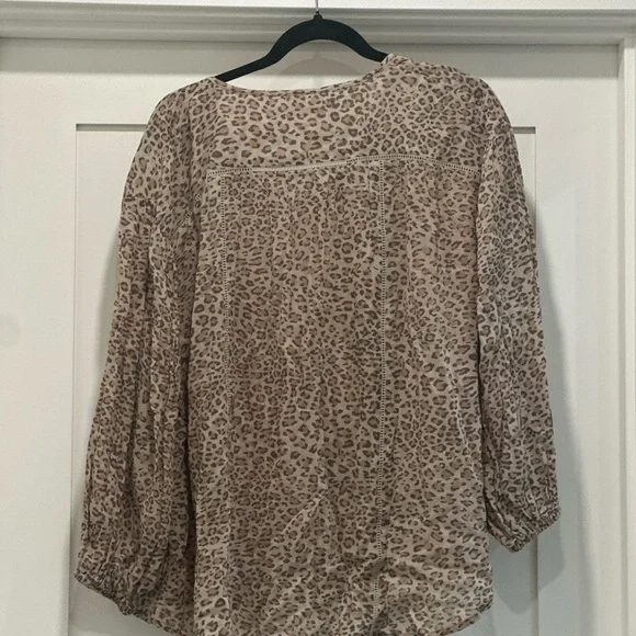 Spell Beige Leopard Print Blouse - Picture 4 of 5